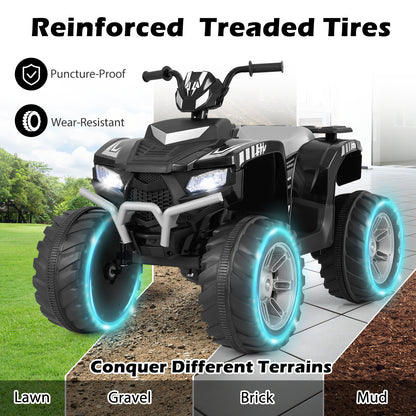 24V Ride-On ATV Toy Car, kids electric car with reinforced treaded tyres on different terrains
