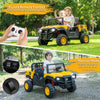 24V Ride On Dump Truck with Remote Control and Music-Yellow