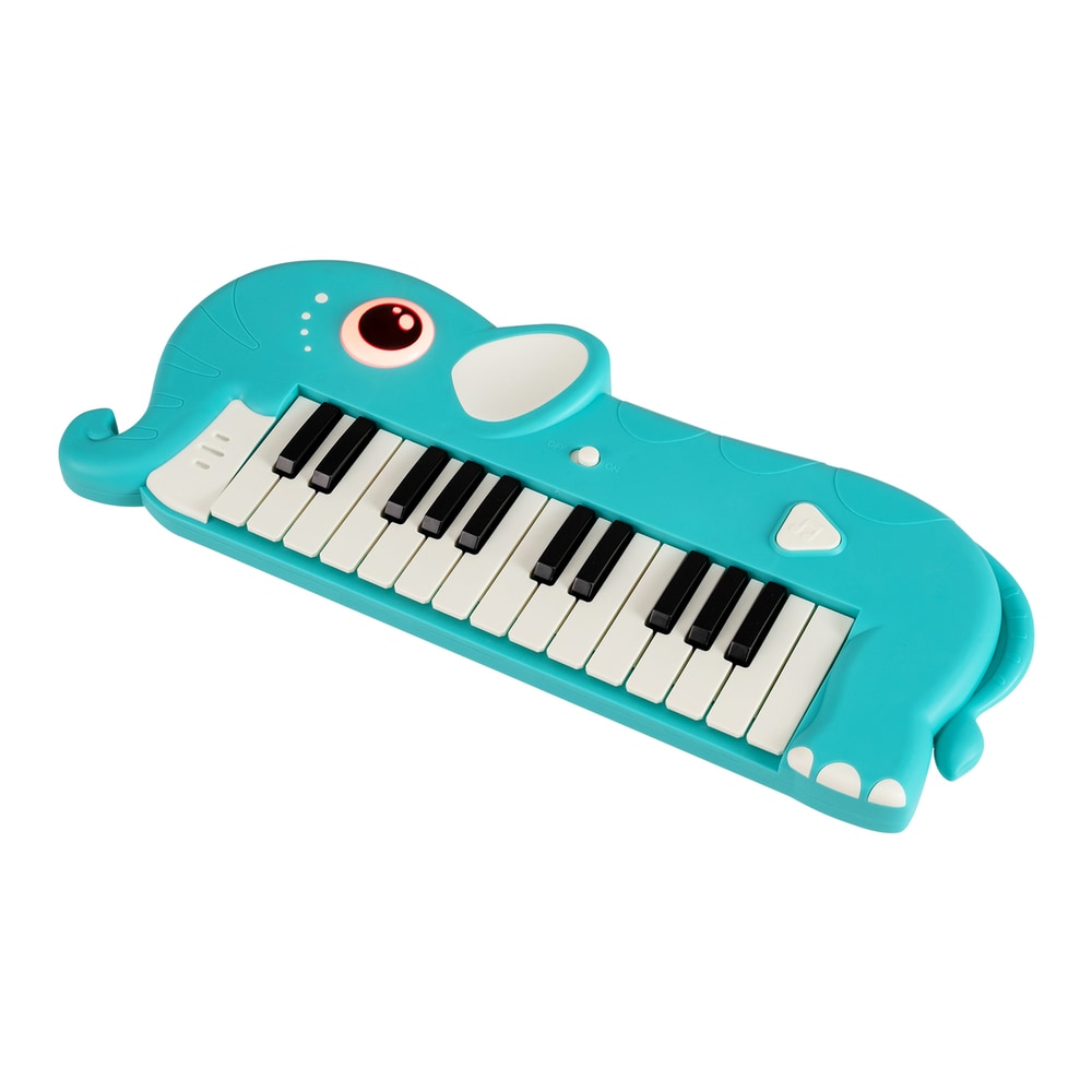 Blue elephant shape toy piano keyboard with 25 keys