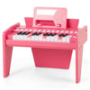 25 Lighted Keys Kids Piano Keyboard Mini Digital Piano Wooden Toy-Pink
