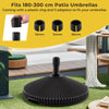 25 kg Water and Sand Weighted Umbrella Base for Poolside-Black