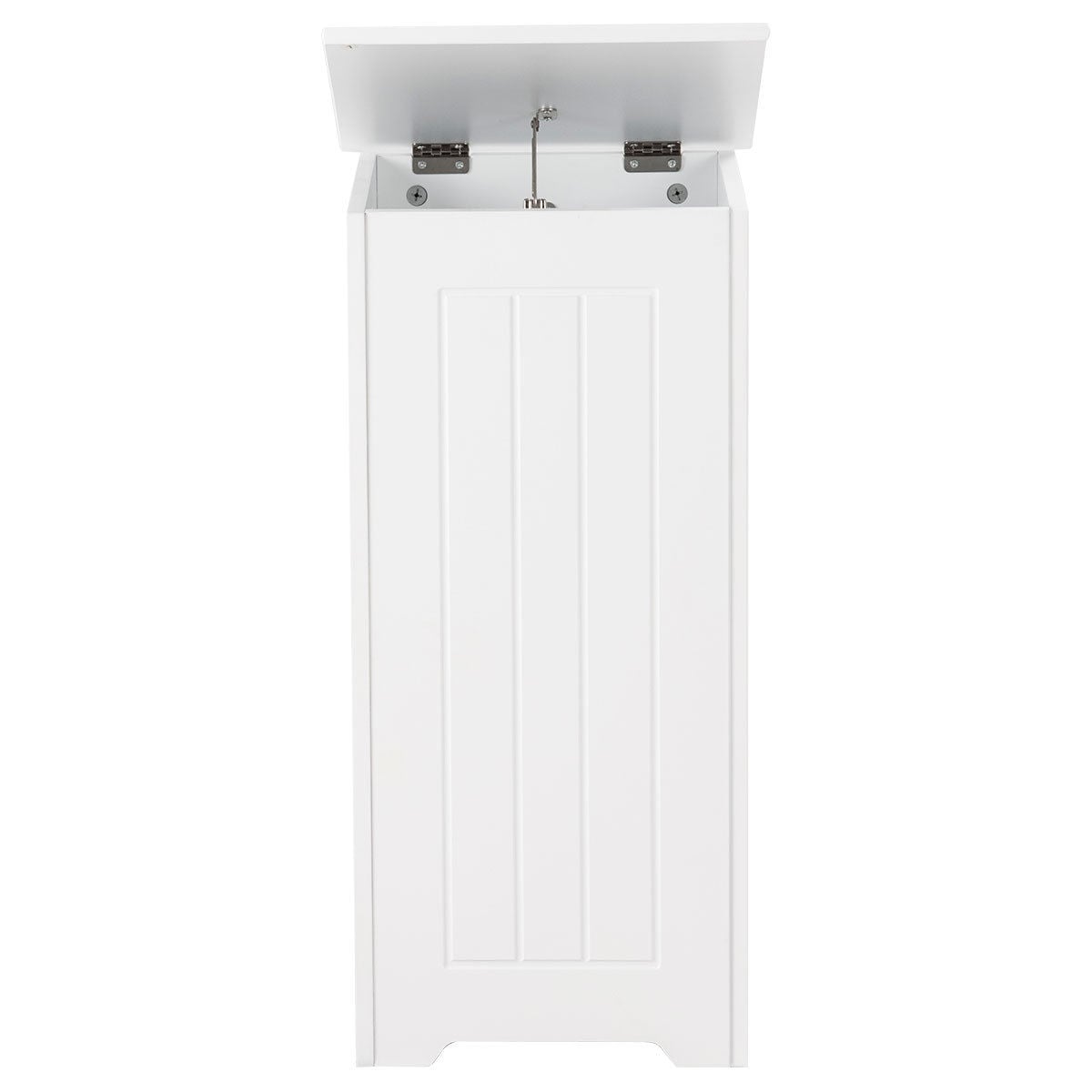 White Laundry Bin with Lid and Side Handles
