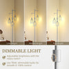 HOMCOM 3-Light Floor Lamp, 170cm Industrial Dimmable Standing Lamp with Steel Wire Cage Lampshades for Living Room, Bedroom, Dining Room, Study, Silver Tone
