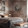 27” Large Wall Clock with World Map and Moving Gears-Brown
