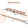 270CM Folding Balance Beam with Solid Wood Base and Anti-slip Bottom-Brown