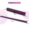 270CM Folding Balance Beam with Solid Wood Base and Anti-slip Bottom-Purple