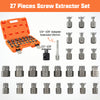 27 Pieces Screw Extractor Set with 3/8 Inches Drive-Orange