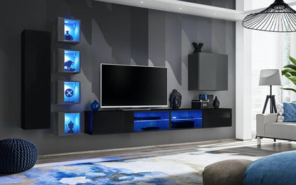 وحدة Switch XXVI للترفيه على الحائط لأجهزة التلفزيون حتى 75 بوصة