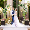 288 cm Garden Arch Trellis with 2 Planter Boxes for Wedding-Black