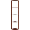HOMCOM RGB Standing Lamp with Shelves, 4-Tier LED Floor Lamp with Multiple Lighting Modes, Brown