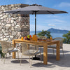 290 CM Patio Umbrella with Crank and 8 Sturdy Ribs for Garden Yard-Grey