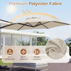 292cm Patio Cantilever Umbrella Large Offset Hanging Umbrella with 360° Rotation-Beige