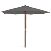 295 x 295 cm Patio Umbrella with Pulley Lift and Ventilation Hole-Grey