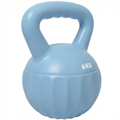 SPORTNOW Kettlebell لتدريب القوة، جرس غلاية بمقبض غير قابل للانزلاق 6 كجم أزرق