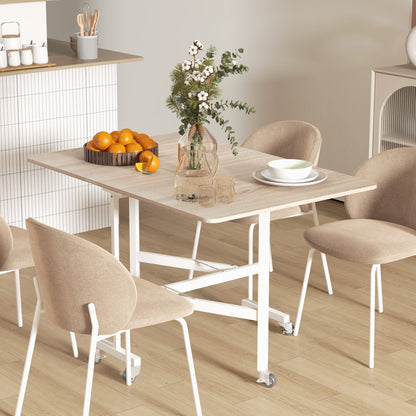 HOMCOM 4-6 Person Drop Leaf Dining Table