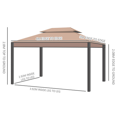 Outsunny Garden Gazebo in Coffee