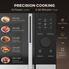 HOMCOM 23L 800W Microwave Oven, Digital Solo Microwave with 10 Power Levels, Automatic Defrost, 8 Auto Cook Menus, 60 Minutes Timer, Clock, Easy Clean, Small Black Microwave