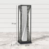 Outsunny Garden Rattan Lamp, 77 cm Tall Solar Rattan Floor Lamp, Solar Garden Light with Auto On/Off LED Lights, IP44 Waterproof for Outdoor, Porch, Pathway, Deck, Grey