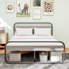 HOMCOM King Size Steel Industrial Bed Frame - Black