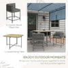 Outsunny 4-Seater Rattan Cube Garden Furniture Set with Cushions - Grey