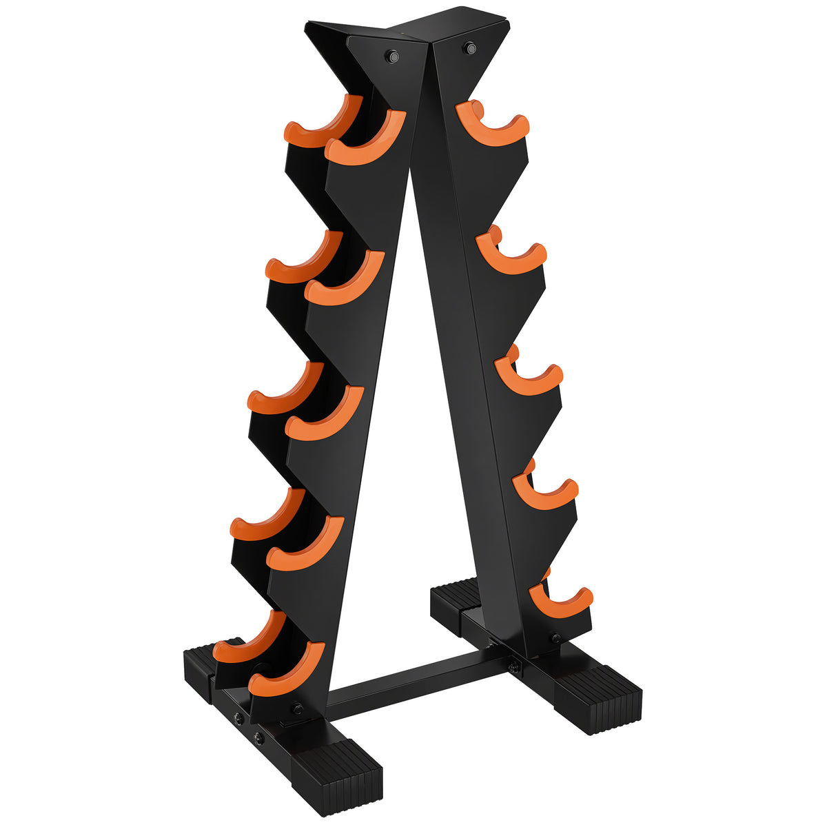 SPORTNOW 5-Tier Dumbbell Rack, A-Frame Weight Stand with Protective Washers, Non-Slip Feet, Space-Saving Storage for Home Gym