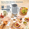 HOMCOM Sleek Textured Kettle and Toaster Set - Grey