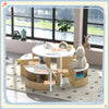 AIYAPLAY Five-Piece Kids Table and Chairs Set with Storage, for Ages 3-8 Years, White