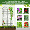 2 Pack 220 x 50 cm Metal Garden Trellis for Climbing Plants-Black