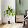 2 Pack 80cm Fake Lemon Plant with Lemon Fruits and Cement Pot