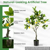 2 Pack 80cm Fake Lemon Plant with Lemon Fruits and Cement Pot
