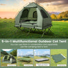 2-Person Camping Tent Cot Folding Camping Bed with Sleeping Bag
