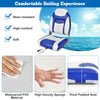 2 Pieces High Back Boat Seat with High-density Sponge Cushion-Blue
