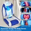 2 Pieces High Back Boat Seat with High-density Sponge Cushion-Blue