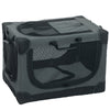 PawHut Soft Dog Crate Pet Travel Crate 60 x 42 x 43 cm with Removable Pad Mesh Window Army Green