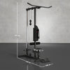 SPORTNOW Pull Up Station, Power Cage with Adjustable Seat, for Home Gym - Black