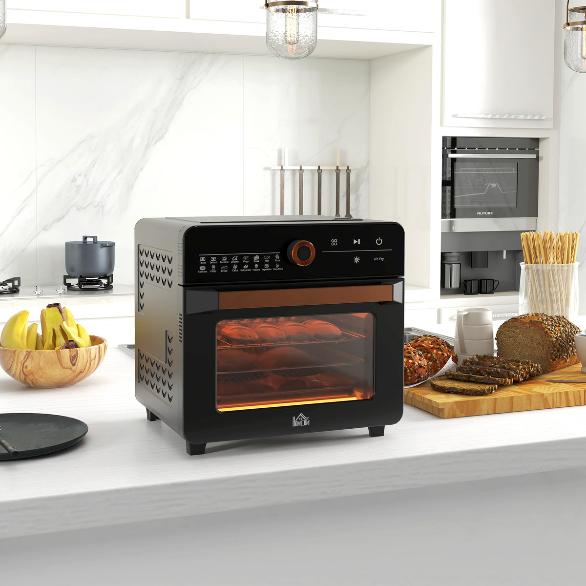 HOMCOM Air Fryer Oven in Black