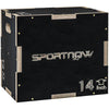 SPORTNOW Multi-Faceted Jump Box, Wooden Step Up Box, for Home, Gym, Exercise, Black