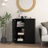 2-Door Storage Cabinet with 3 Shelves-Black