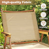 Set of 2 Folding Camp Chairs Lightweight with Aluminum Frame-Beige