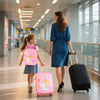 2 Pieces Kid Luggage Set with 4 Spinner Wheels and Telescopic Handle-Pink