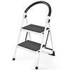 2 Step Folding Household Ladder with Anti-Slip Platform and Grip