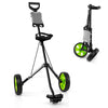 2 Wheels Foldable Golf Cart with Scoreboard-Green