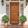 2 Pack Artificial Boxwood Topiary Ball Tree Faux Shrub Bushes-White