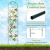 2 Pack Metal Garden Trellis for Climbing Plants Vegetables and Roses-Green