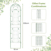 2 Pack Metal Garden Trellis for Climbing Plants Vegetables and Roses-Green