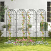2 Pack Metal Garden Trellis for Climbing Plants-Black
