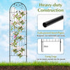 2 Pack Metal Garden Trellis for Climbing Plants-Black