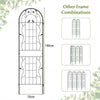 2 Pack Metal Garden Trellis for Climbing Plants-Black