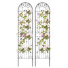 2 Pack Metal Garden Trellis for Climbing Plants Vegetables and Roses-Black