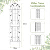 2 Pack Metal Garden Trellis for Climbing Plants Vegetables and Roses-Black